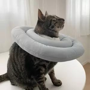 반려 애완 동물 가벼운 넥카라 S-XL 4가지 사이즈 애견 강아지깔대기 대형 꼬깔 UFO 고양이깔때기 목튜브