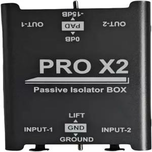 ECNOTX Pro 2채널 XLR /TS /TRS 패시브 험 엘리미네이터 및 접지 루프 노이즈 솔레이터 박스 X2 차량