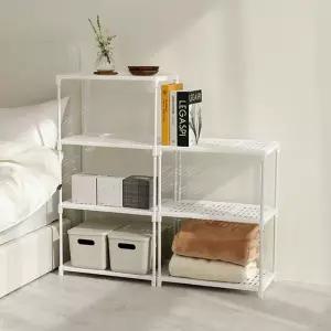 심플 PP 랙 다용도 수납선반 4단 가벼운 인테리어 진열
