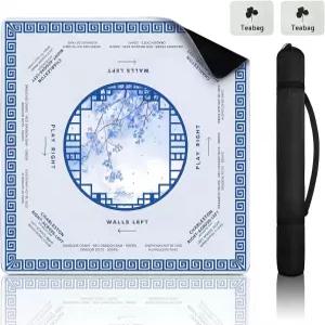 테이블 논슬립 소음 감소용 마작 매트 31.4x31.4인치 아메리칸 마작용 /테이블탑 새해 게임용 /포커 /카드