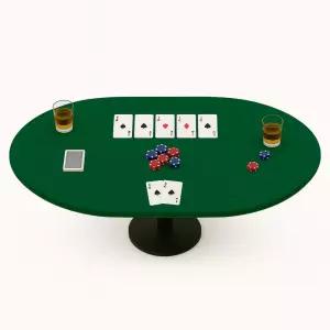 포커 마작 도미노 브리지 앤 보드 게임용 펠트 카드 게임 테이블 커버 타원형 테이블용 48 x 68 인치용
