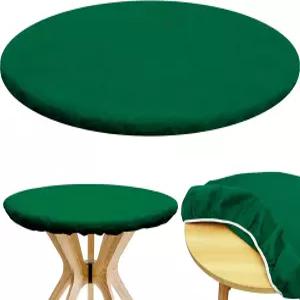 펠트 카드 테이블 게임 커버 36.2인치 원형 테이블보 토퍼 매트 핏 3648인치 탄성 접이식 포커 마작 보드