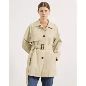 [하프클럽/레노마레이디]벨티드 하프 트렌치코트-CF11BB810