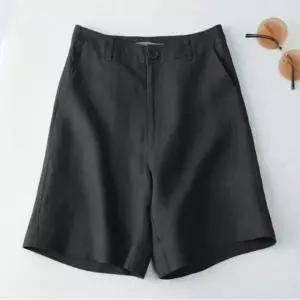 여성 린넨바지 반바지 여름 기본핏 허리밴딩 7컬러팬츠 여름반 넨반 밴팬츠 밴반 여름넨 넨바지 넨팬츠