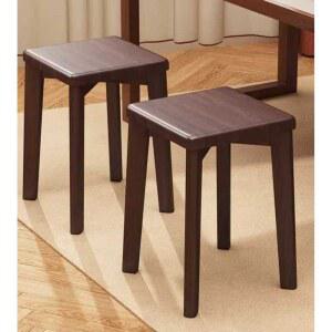 원목스툴 의자 현관 60 사각 나비 신발 북유럽 보조 소파 갈색 미니