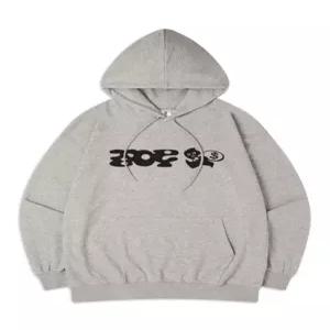 [탑보이] 인트루더 오버핏 기모 프린팅 후드 스웨트 셔츠  PTH2093)