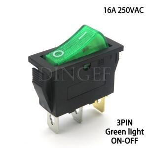 KCD3 로커 스위치 ON-OFF 3 핀 2 다기능 전기 장비 조명 16A 250V AC