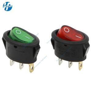 KCD7 타원형 스위치 2 핀 기어 3 전기 주전자 로커 조명 유무 1 개