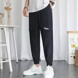 사선메쉬포인트 남성 조거팬츠 쿨링소재 허리밴딩스트릿바지 작업 남자옆트임슬랙스 부츠컷 카고 벌룬 8부