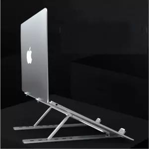 알루미늄 휴대용 접이식 노트북거치대 보관파우치증정스탠드 각도조절 높이 쿨러 쿨링받침대