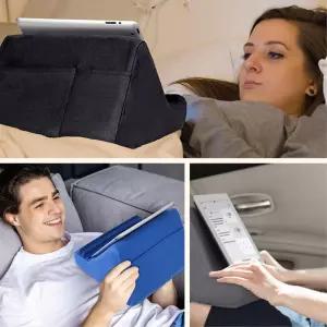 침대 엎드려서보는 탁상용 패브릭 쿠션 태블릿 거치대 타블렛 스탠드
