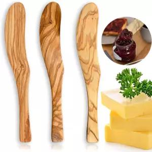 올리브 나무 버터 나이프 스프레드기 잼 치즈 크림 빵 샌드위치 스프레드기용 수제 6.8인치 땅콩 아침