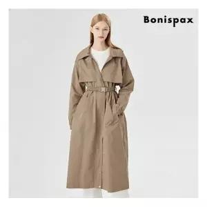 보니스팍스 정상가:159,000원 | 벨티드 루즈핏 후드 긴팔 롱 야상 자켓 (XO3JK023L0)