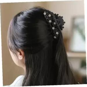 [골드스마일]국산집게핀 엔젤슈슈데이지플라워큐빅집게핀꽃긴머리핀