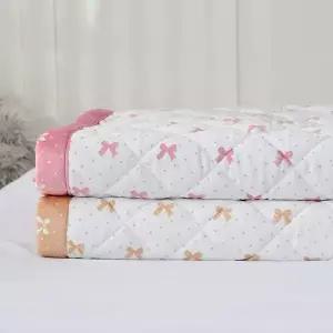 [골드스마일]리본 극세사 밴딩 카페트 겸 침대 패드 이불패드 매트리스패드