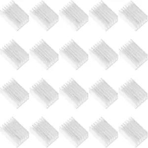 uxcell 20pcs 20mm 히트싱크 키트 20x14x6mm 알루미늄 냉각 핀 모스펫 IC 3D 프린터 LED 조명 장치용 쿨러