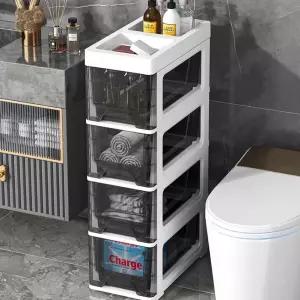 플라스틱 수납장 폭좁은 틈새 서랍장 정리함 5단 주방수납장 틈새수납장