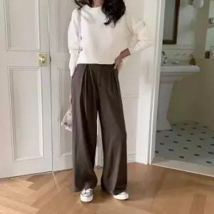 고품질 투버튼 반바지 골덴바지 슬랙스여성바지 다이로 골덴바지 (WFKEO29)