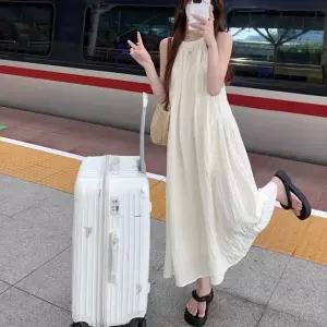 꼬임 미니원피스 민소매 여성 롱 캐주얼원피스 (WFKEOQ1)