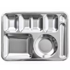 ST 식판 수저4찬 0.4T스텐 304 사각 4찬 업소용 급식