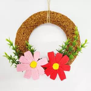 코스모스 가을리스 만들기 4인세트 소품 만들기교구 미술교구