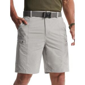 리빈 남성 하이킹 카고 반바지 9인치 퀵 드라이 경량 여행 골프 아웃도어, 멀티 포켓 포함