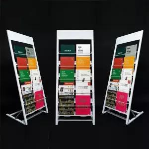 5단 잡지 꽂이 2열 거치대 전단지 리플렛거치대 WH 카달로그 팜플렛