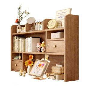 책상용 서가 우드 수납장 100CM 3단 북장식 정리함 데스크 상부장