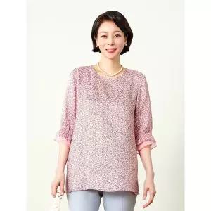 [하프클럽/마담엘레강스]퓨리티 인견 블라우스 핑크 K252BL15