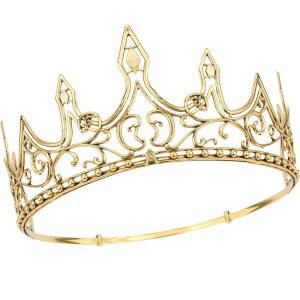 중세 르네상스 웨딩 신랑 의상을 위한 보비 조절 가능한 솔리드 합금 남성용 킹 , 미끄럼 방지 디자인의 바로크 왕실 헤드피스