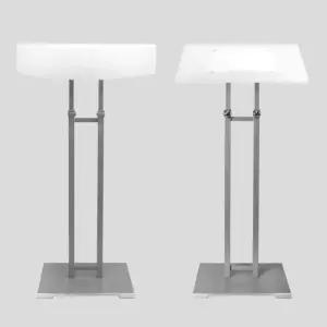 국내산 아스텔 화이트 메뉴판 실버 철제 거치대 스탠드 광고간판 개업선물 카페