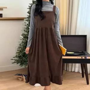 빅사이즈 512 끈나시코듀로이원피스 DYPV923