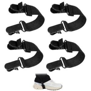 GEEHUA 4Pcs 조절 가능한 부츠 스트랩, 카우보이용 탄성 클립 다리 스트랩 자전거 바지 남성 여성용 스티럽