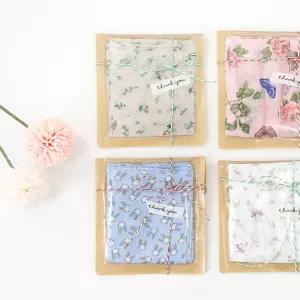 아사 면 손수건 여성 선물 포장 가제 에티켓 큰 반다 선물용손수건