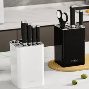현이몰 싱크대칼꽂이 스탠드형 칼블럭 주방칼꽂이 칼꽂이 다용도 원형칼꽂이 심플한 자취방칼꽂이