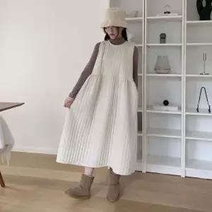 [하프클럽/]여성 코디 두툼한 FW 패딩 롱드레스