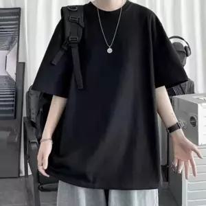 깔끔한 무지 디자인 통기성 좋은 남성 라운드 반팔티