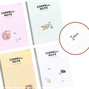 [2개구성] 냥냥 코넬 원링노트 4종X2개 8mm 학용품 캐릭터 과목별 IOWA1057D