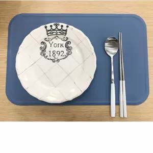 미끄럼방지 실리콘 테이블 식탁 매트 선택 블루 1p/테이블보/협탁테이블/테이블커버/빈티지테이블보/빈티지