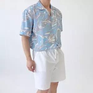 남성 여름 휴양지 바캉스룩 비치웨어 반팔 셔츠 남방