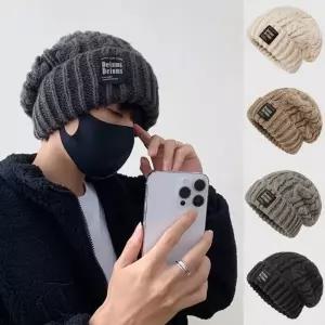 꽈배기 패턴 겨울 방한 모자 루즈핏 비니 남자 여자 빅사이즈