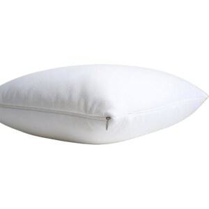 지퍼가 달린 베개 보호대 2종 세트 | 100% 방수 순면 초부드러운 커버 먼지와 먼지를 보호하는 17x27인치 크기 (흰색)