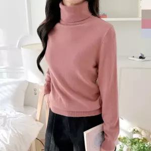 갤러리아 CAT 1090 여자 캐시미어 데일리 목폴라 니트