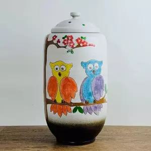 분청 일자 부엉이 20kg 쌀독 쌀통 현관 소금 항아리