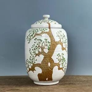 분청 나무 10kg 쌀독 잡곡통 현관 소금 항아리