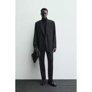 자라 ZARA 핀스트라이프 수트 팬츠 - 다크 블루 6796685422 899066