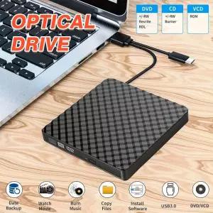 CD롬 플레이어 USB 30 C 2 in 1 초슬림 외장 RW CD 버너 DVD 드 리더 휴대용 CD-RW DVD-ROM 노트북용