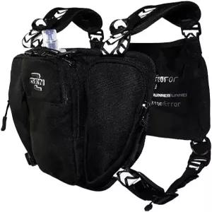 스키용 체스트 팩 - 17oz 수화 소프트 플라스크 포함 스키 및 스노보드용 슬림 전면 백 스키/스노보드