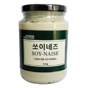 두유로만든 비건 냉장 쏘이네즈 420g 유리병 두유 소스 마요네즈 양념