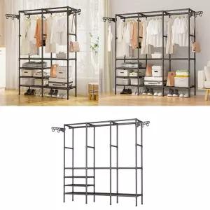 조립식 옷장 다용도 행거 스탠드 옷걸이 공간활용 2단 조립식옷장 가정용